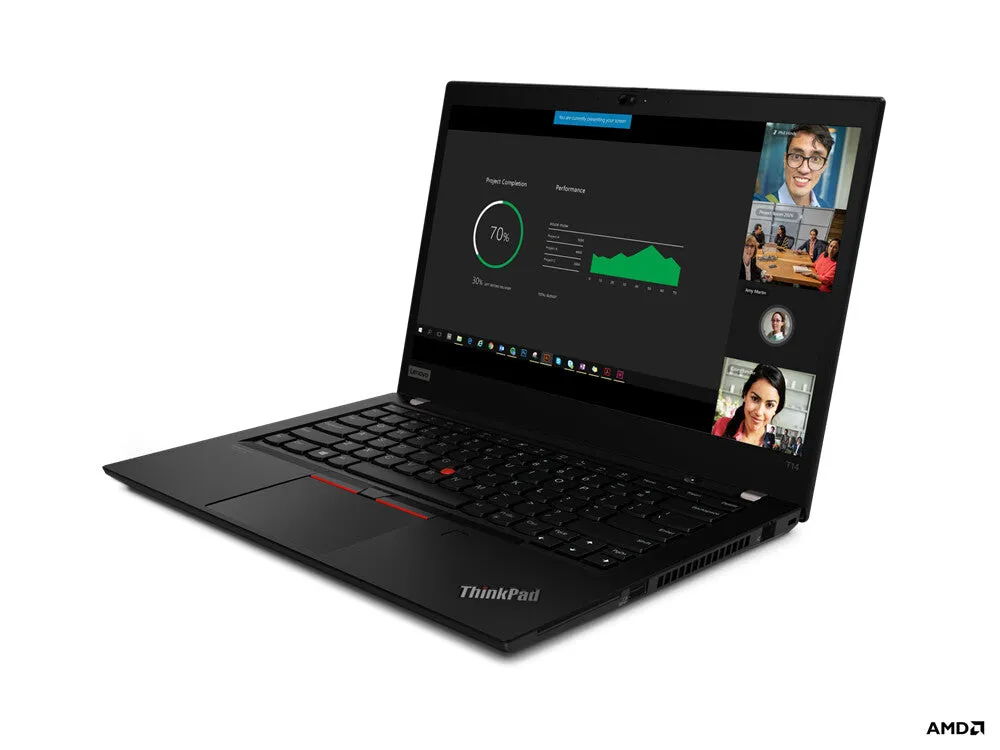 Lenovo ThinkPad T14 Gen 1 (AMD) AMD Ryzen™ 7 PRO 4750U Laptop 35.6 cm (14") Full HD 16 GB DDR4-SDRAM 512 GB SSD Wi-Fi 6 (802.11ax) Windows 10 Pro Black