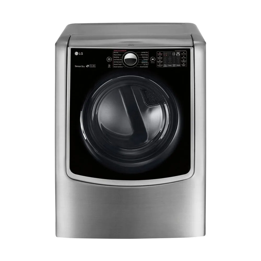 LG - 9.0 Cu. Ft. 14 Cycle Smart Wi-Fi Electric SteamDryer Sensor Dry and TurboSteam - Graphite Steel