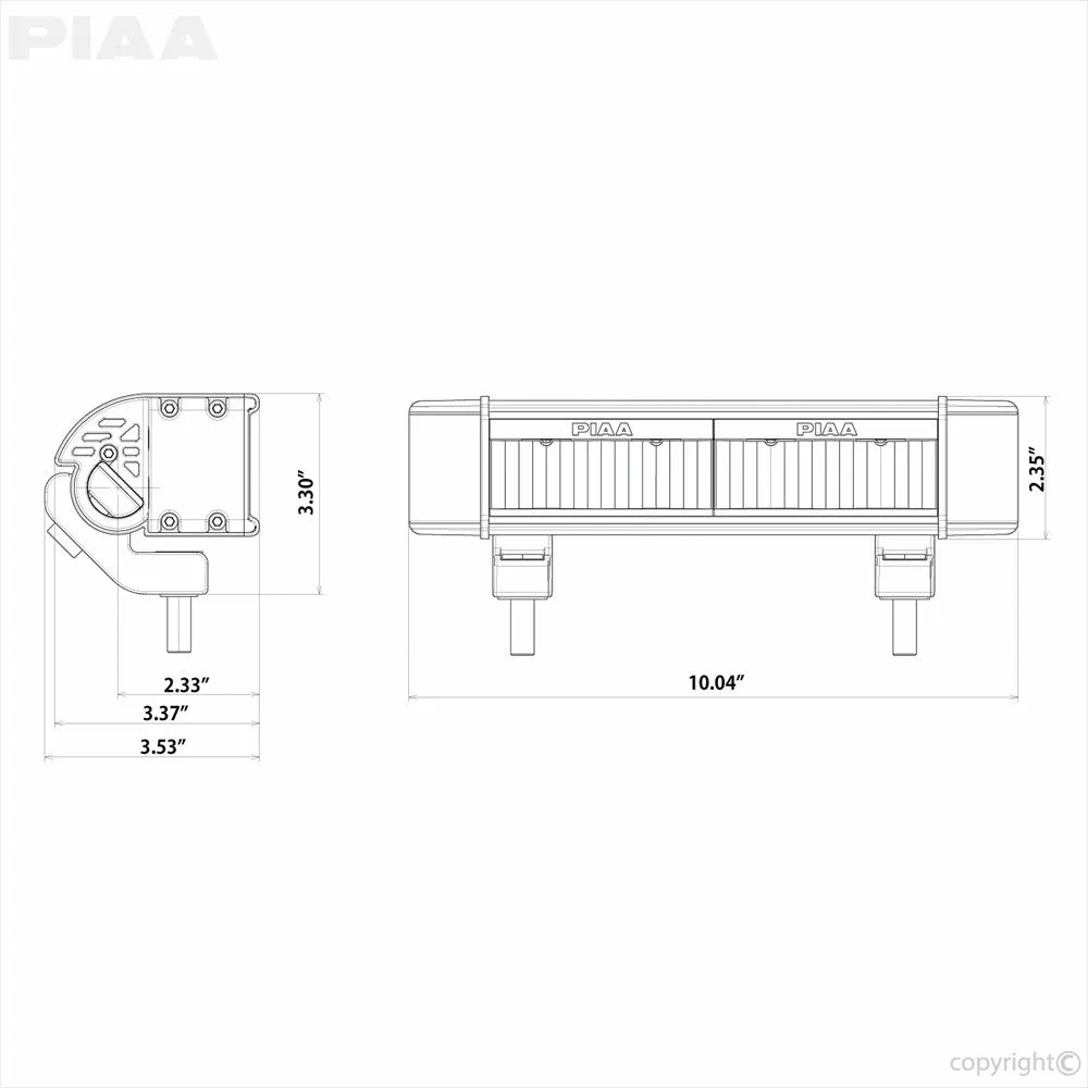 PIAA RF-10 LED DRIVING BEAM 10" LIGHT BAR