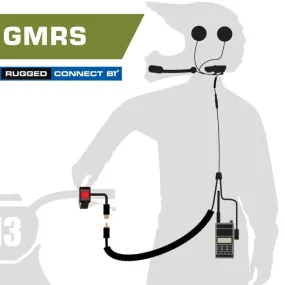 Rugged Radios CONNECT BT2 Moto Kit - GMR2 Radio - Bluetooth Headset, Super Sport Harness, and Handlebar Push-To-Talk