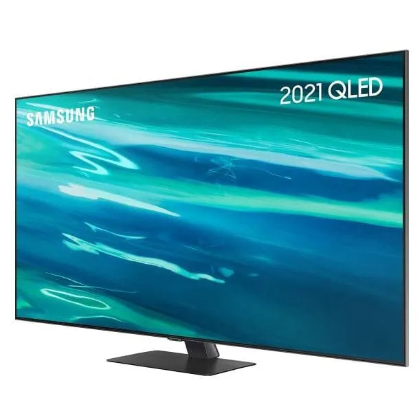 Samsung QE50Q80A (2021) QLED HDR 1000 4K Ultra HD Smart TV, 50 inch with TVPlus-Freesat HD, Black