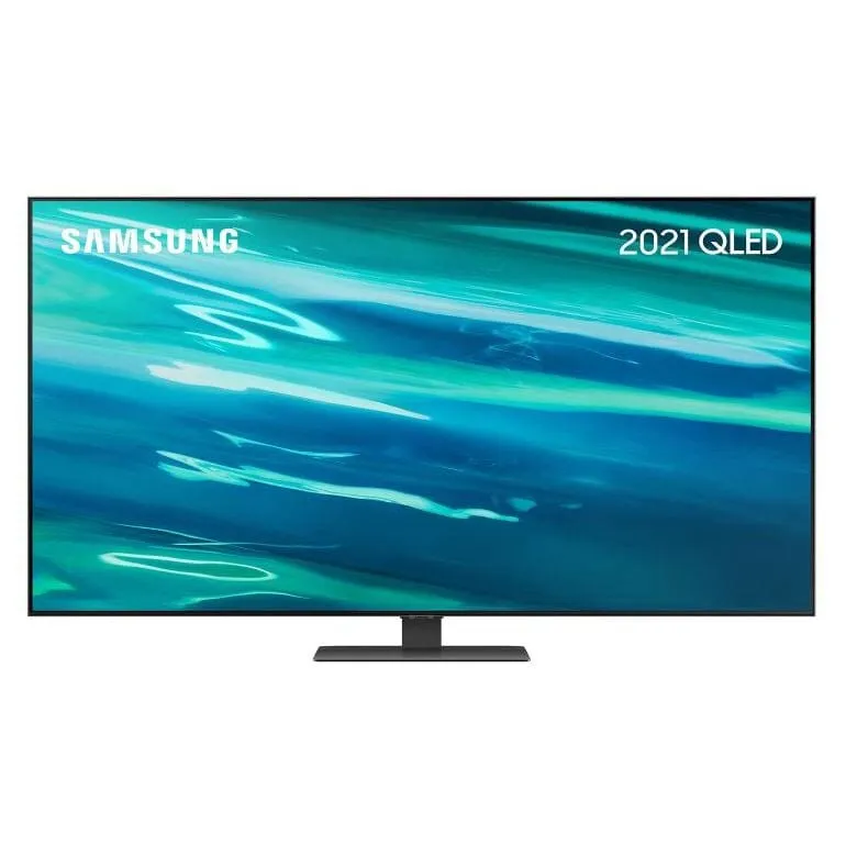 Samsung QE50Q80A (2021) QLED HDR 1000 4K Ultra HD Smart TV, 50 inch with TVPlus-Freesat HD, Black