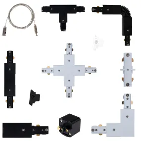 Single Circuit Track - Track Accessories - Joiners/Ends/Suspensions in Black or White