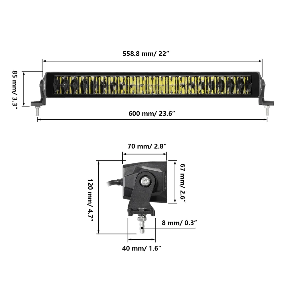 SP-basic Series 22 Inch 160W 17600LM Dual Row Off Road LED Light Bar