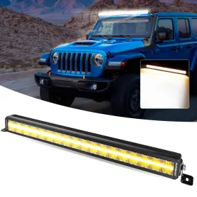 SP-DRL Series 32 Inch 209W 24480LM Dual Row Off Road LED Light Bar With Amber&White DRL