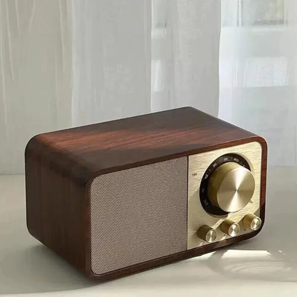 Vintage Classic Wood Theme Bluetooth Speaker with Radio